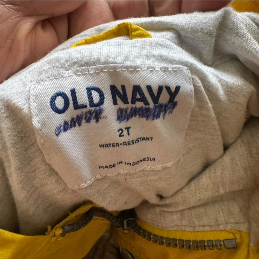Old Navy Jacket Toddler Zip Front Lined Attached Hood